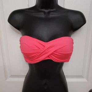 NWT Pink Bikini Bandeau Top